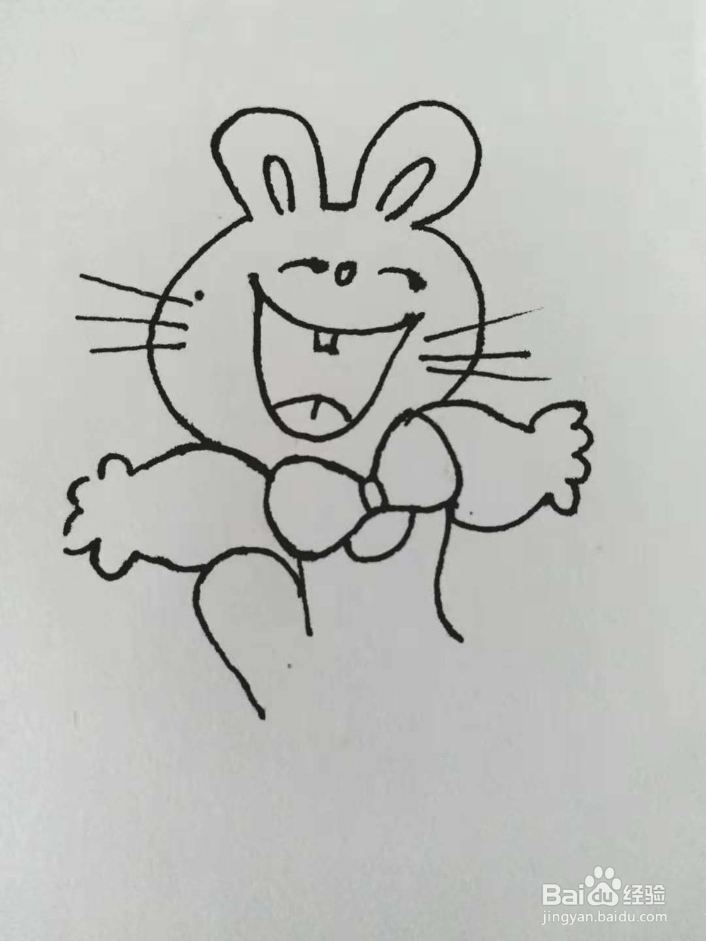 卡通兔的简笔画法《一》