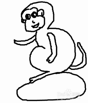 如何一分钟3变小猴子(儿童数字创意画)