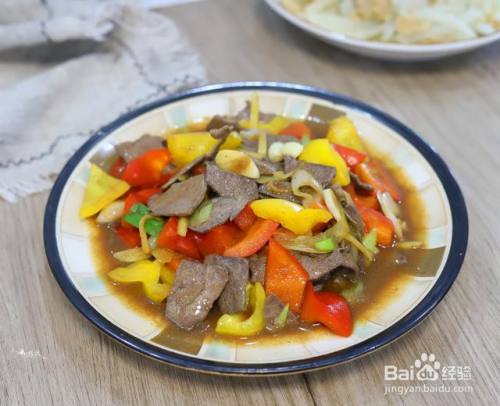 彩椒炒猪肝的做法