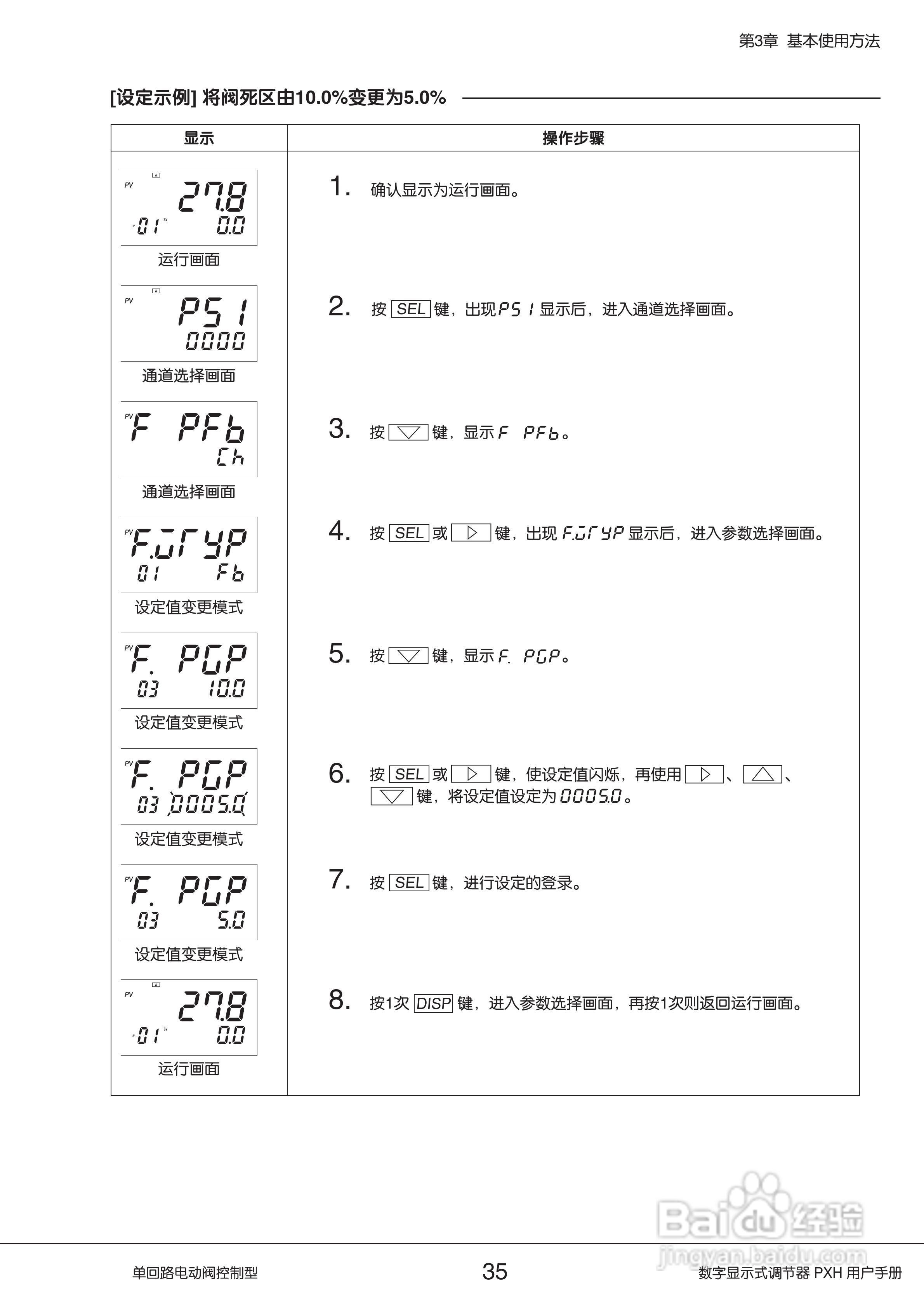 富士PXH电动阀控制型数字显示式调节器操作手册:[4]