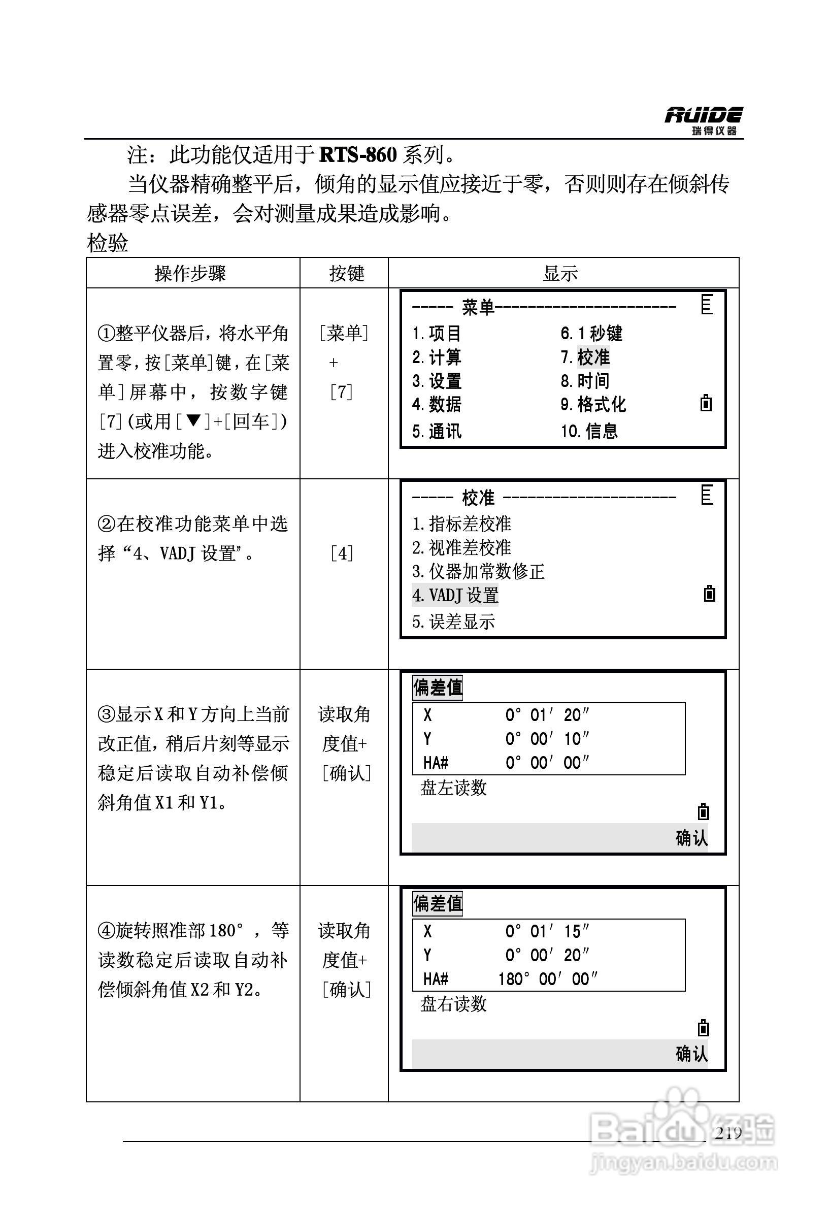 瑞得RTS-862/5R全站仪说明书:[22]