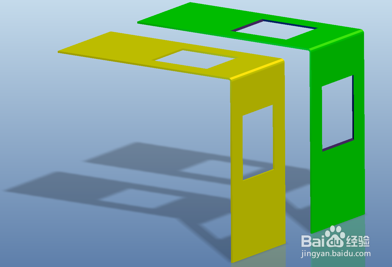 proe5.0视频教程之钣金和实体拉伸切口特征对比