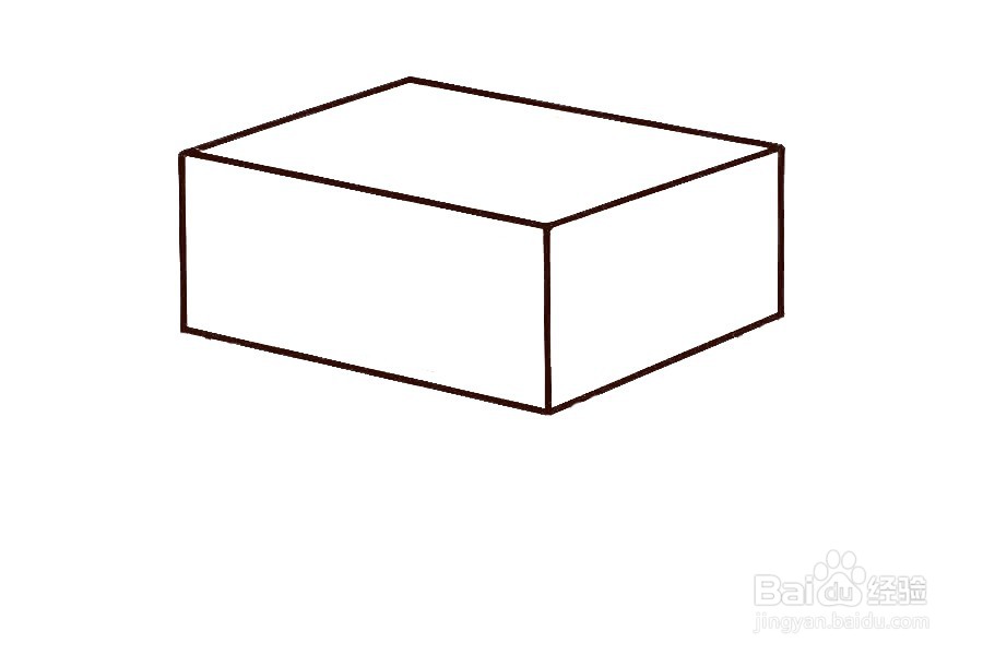 怎样画立体长方形桌子图片