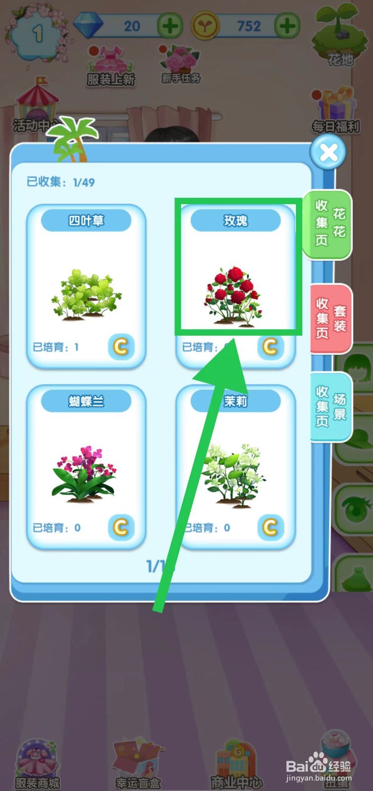 花花姑娘之魔法花园怎么查看玫瑰的简介