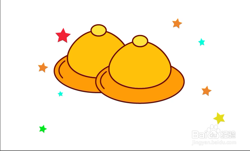 怎样在illustrator中绘制黄帽小图标