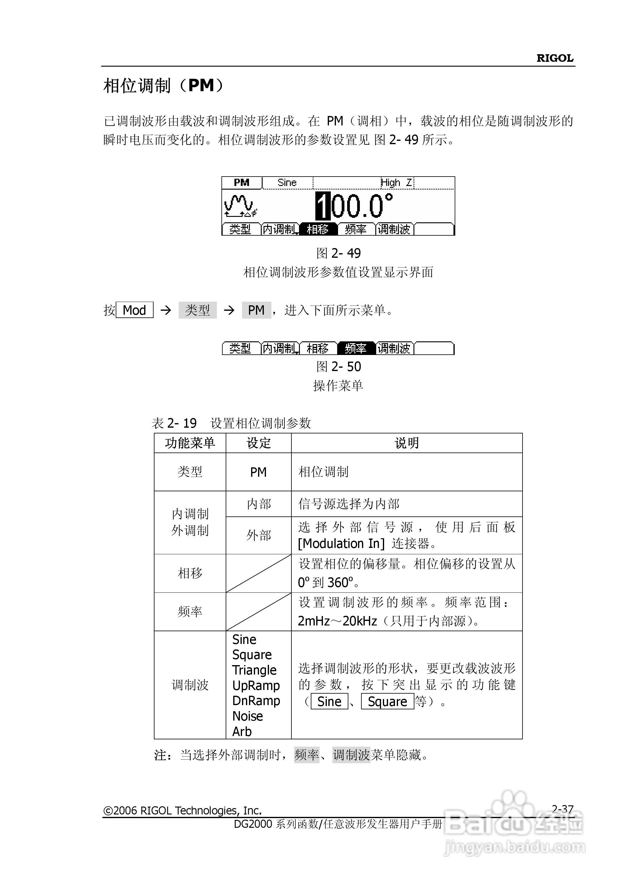 DG2021A函数/任意波形发生器使用说明书:[7]