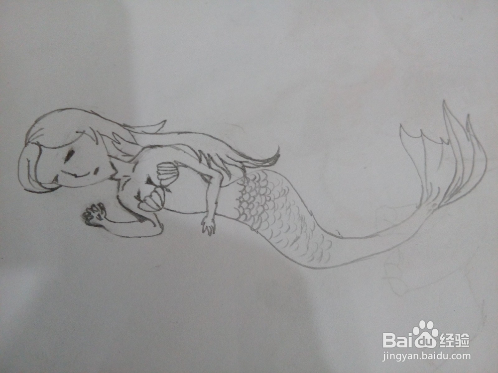 怎样简笔画美人鱼