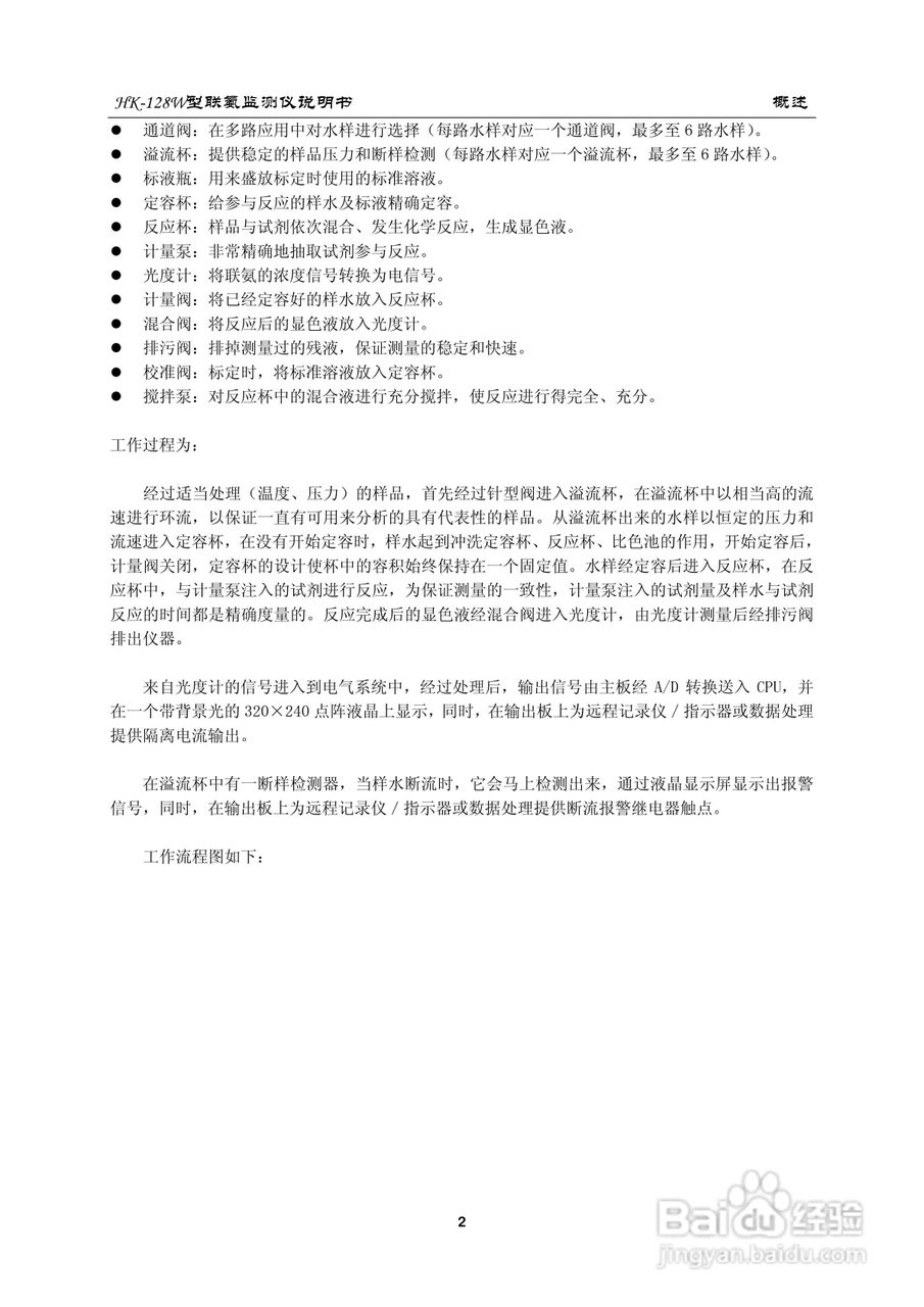 HK-128W型联氨监测仪使用说明书:[1]