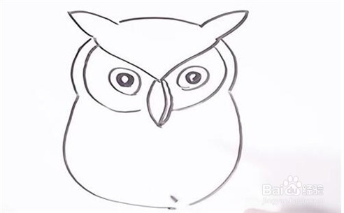 伴儿成长简笔画系列-怎样画猫头鹰简笔画