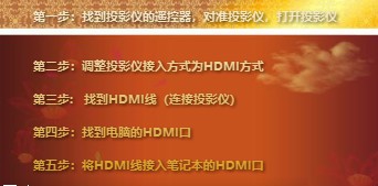 投影仪连接电脑展示方法