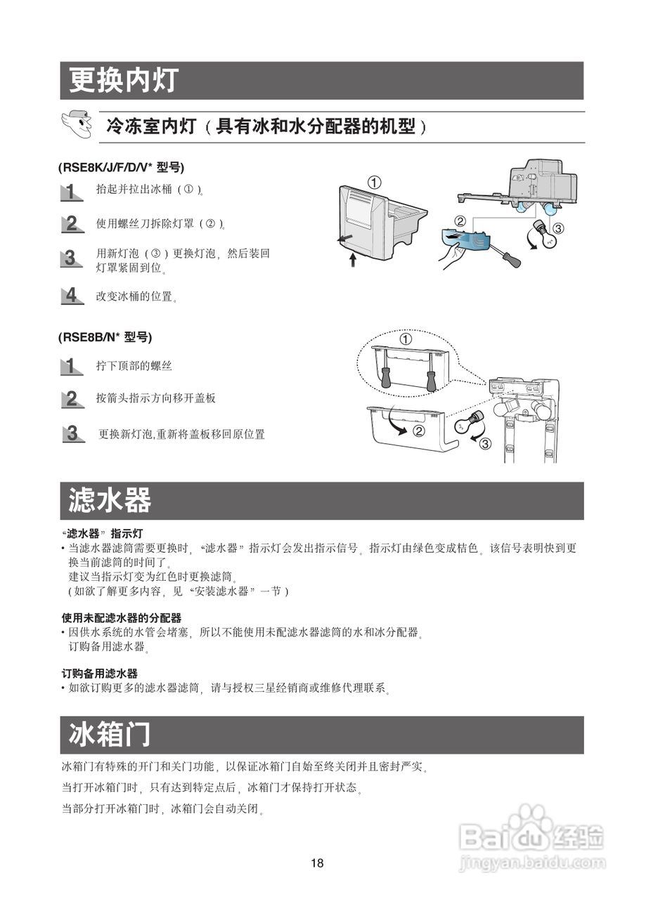 三星RSE8BPPS电冰箱使用说明书:[2]