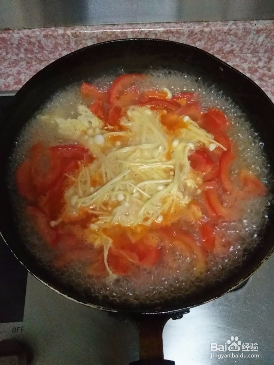 西红柿鸡蛋金针菇汤