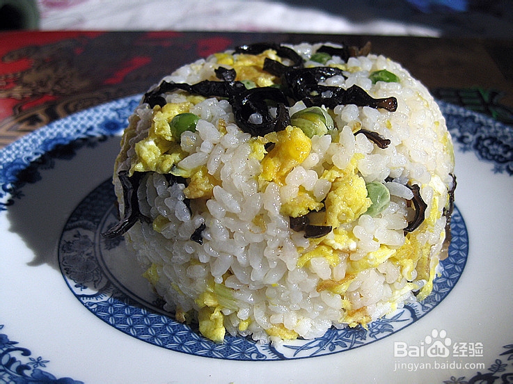 家常炒饭——木耳豌豆蛋炒饭
