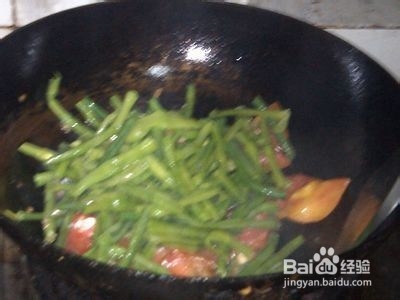 长豆角炒西红柿