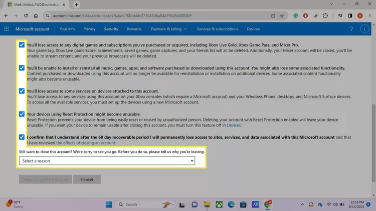 如何删除Microsoft账户