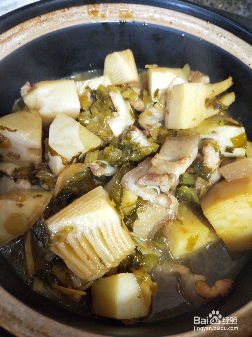 忍不住流口水的酸菜笋块