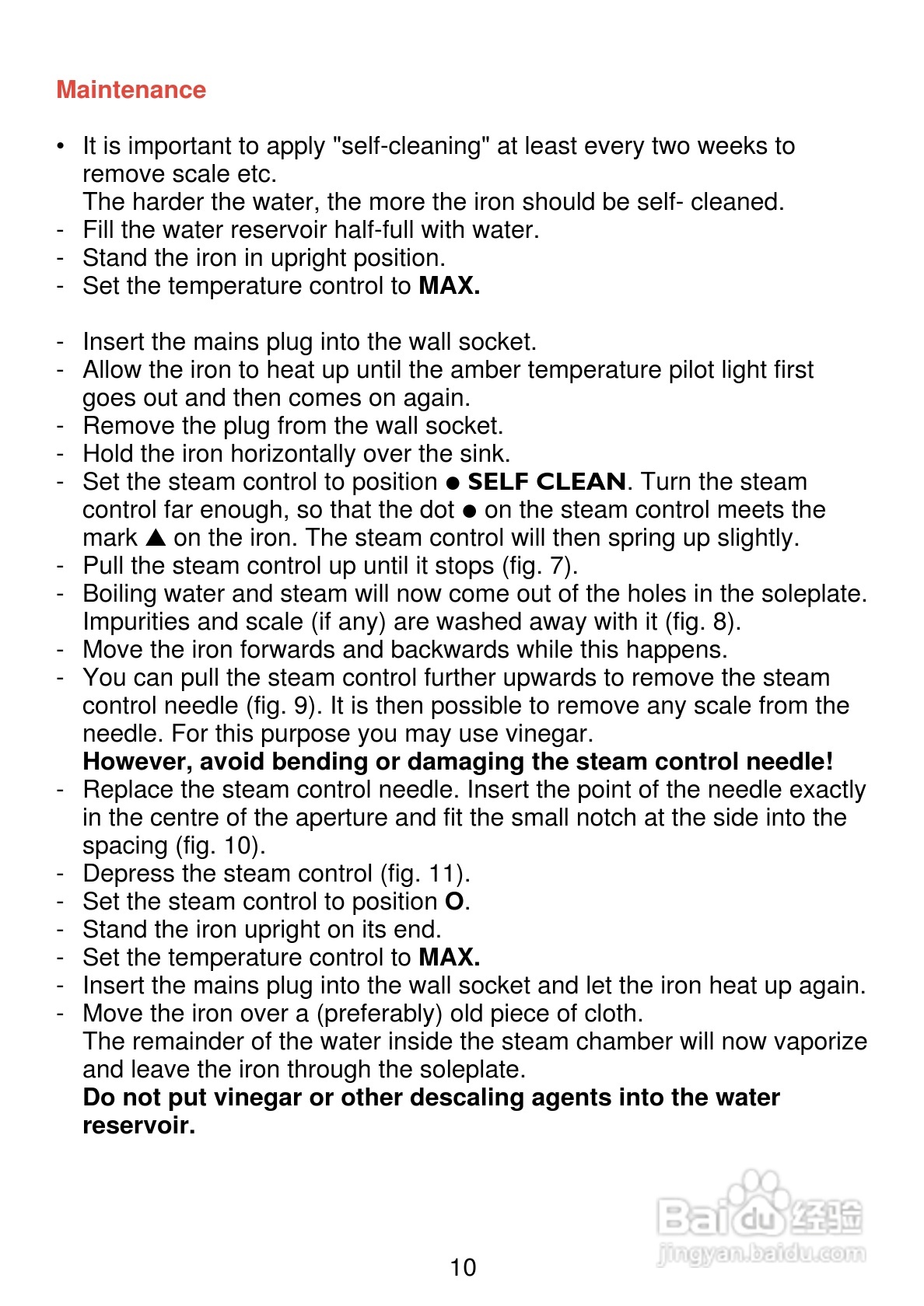 PHILIPS HI 284电熨斗使用说明书:[1]