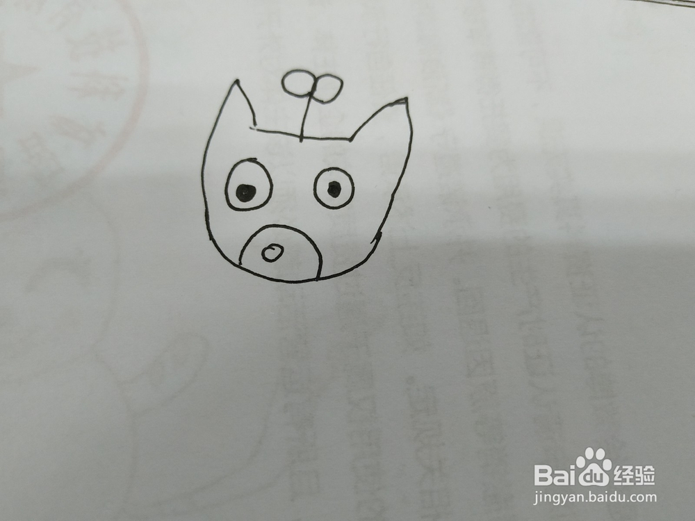 头上长草的小狗简笔画怎么画，怎么画呆萌小狗