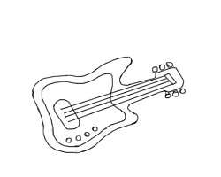 简笔画---怎么画贝斯