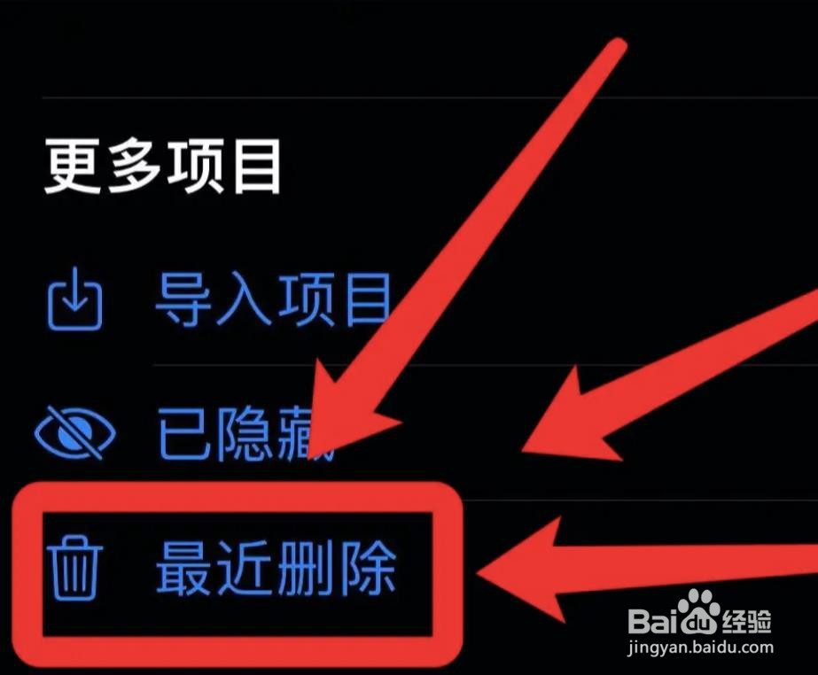 苹果怎么恢复删除的照片