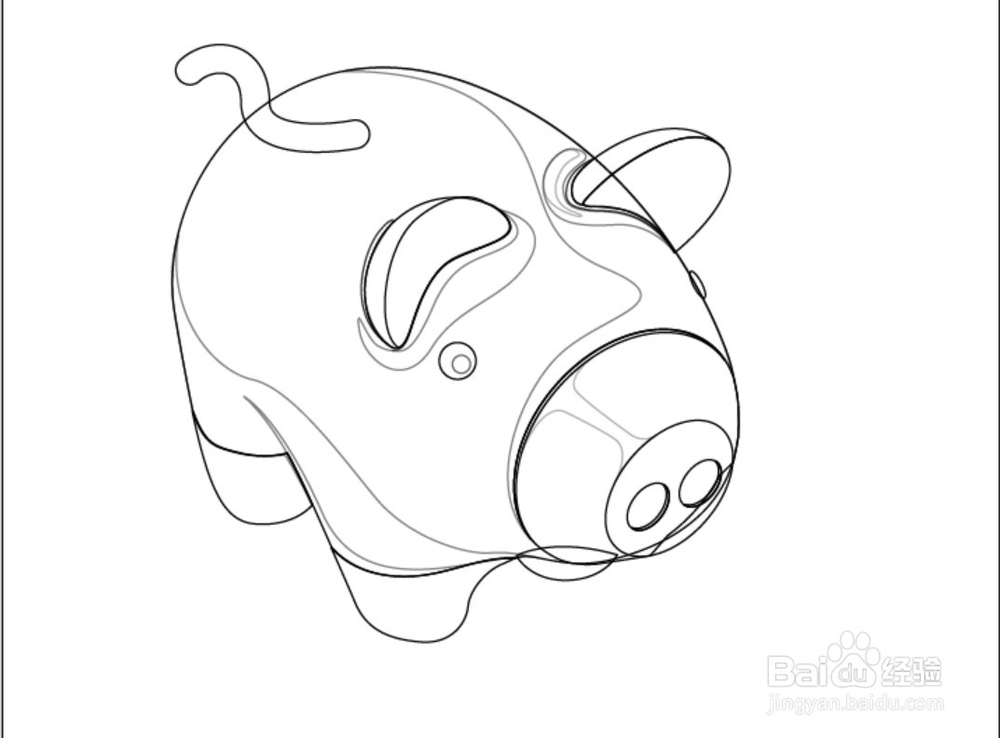 卡通猪头像设计