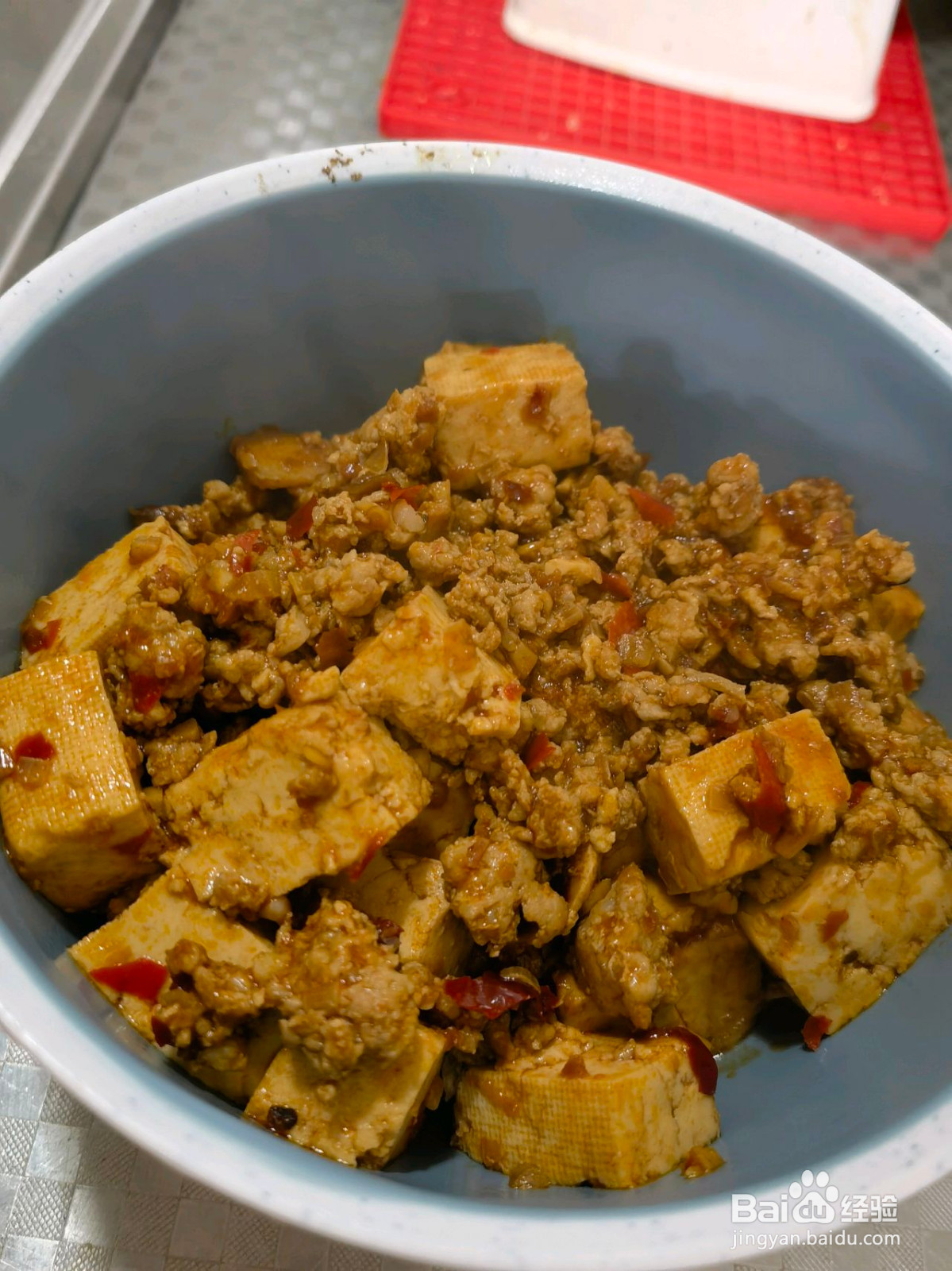 很多肉的麻婆豆腐的做法