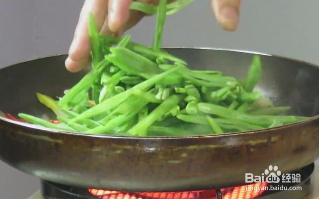 三丝炒扁豆做法