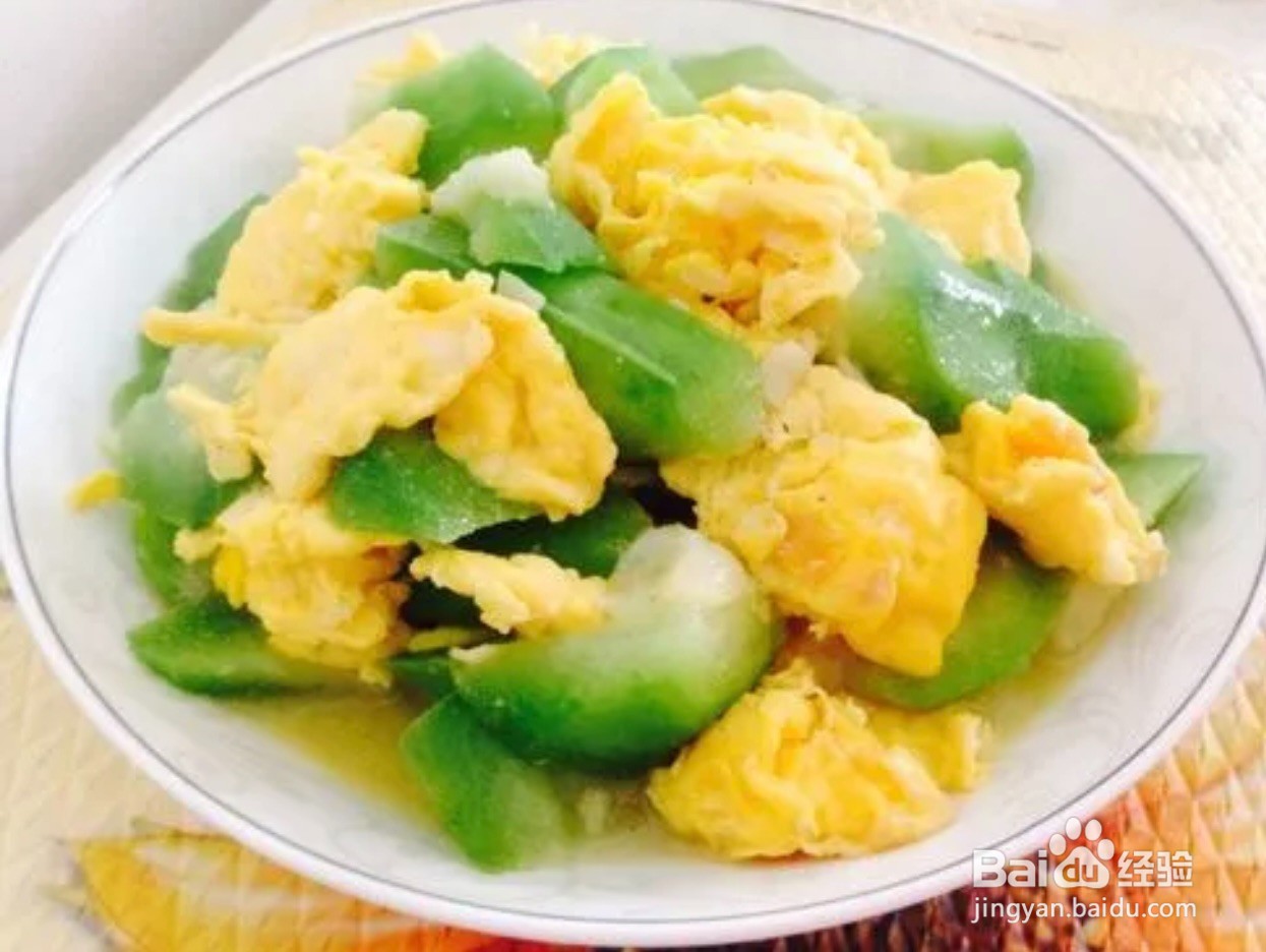丝瓜炒鸡蛋的做法