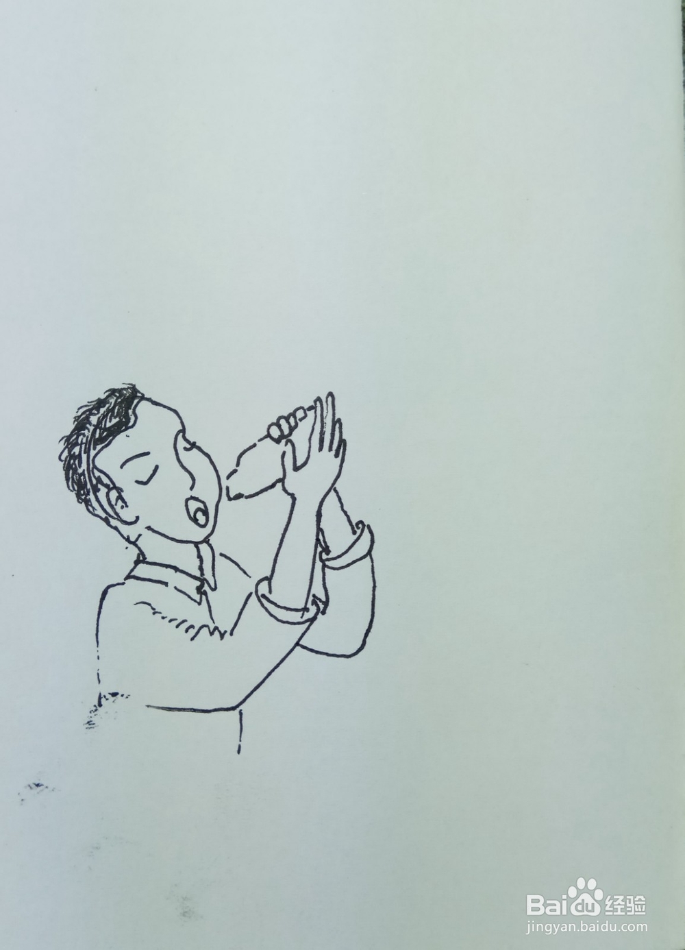 怎样画简笔画“爱喝饮料的小孩