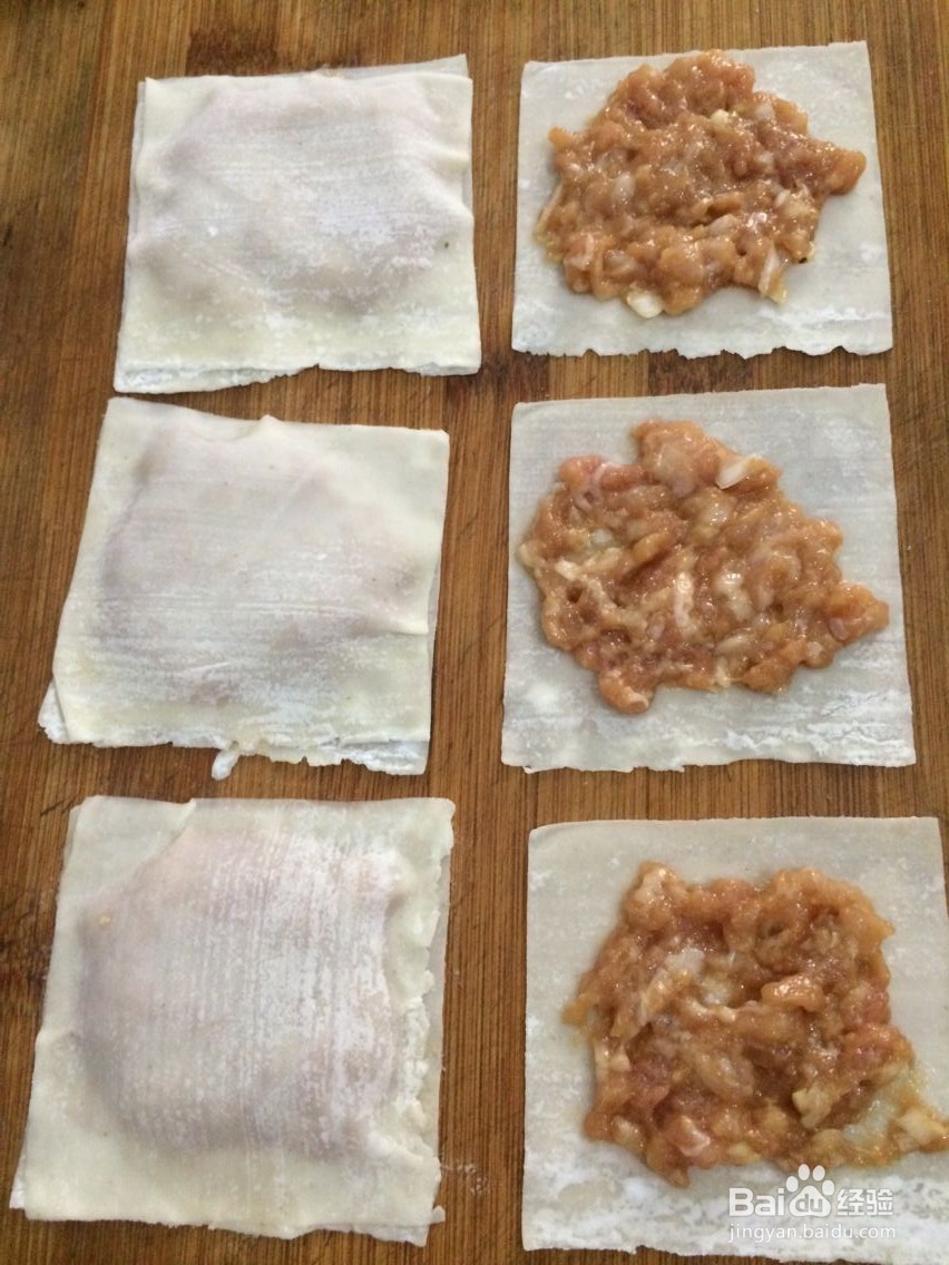 混沌皮做香脆薄肉饼的方法