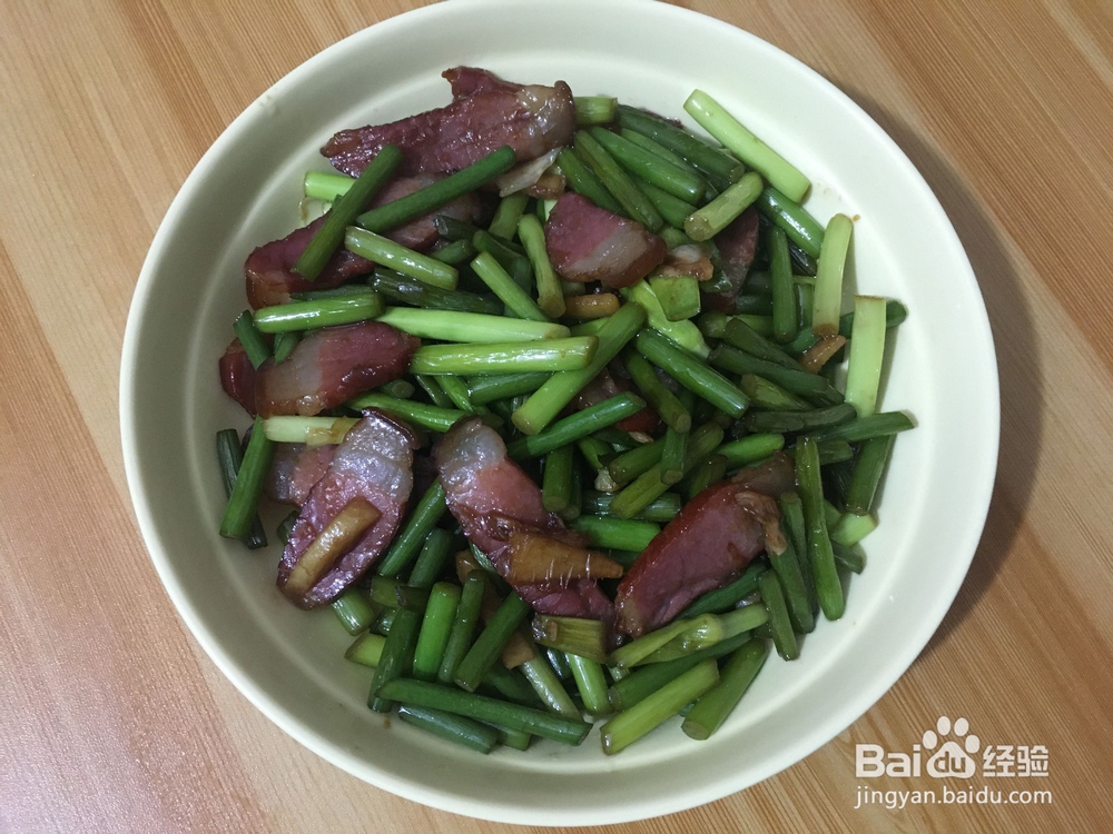 蒜苔炒腊肉的简单做法