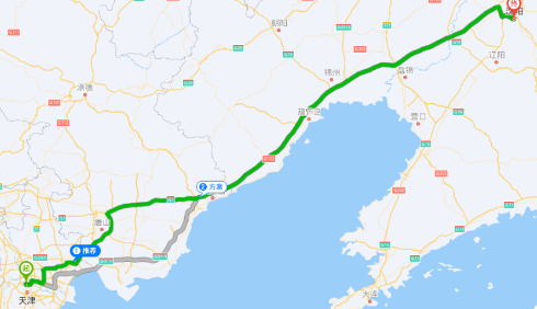 天津到沈阳多少公里