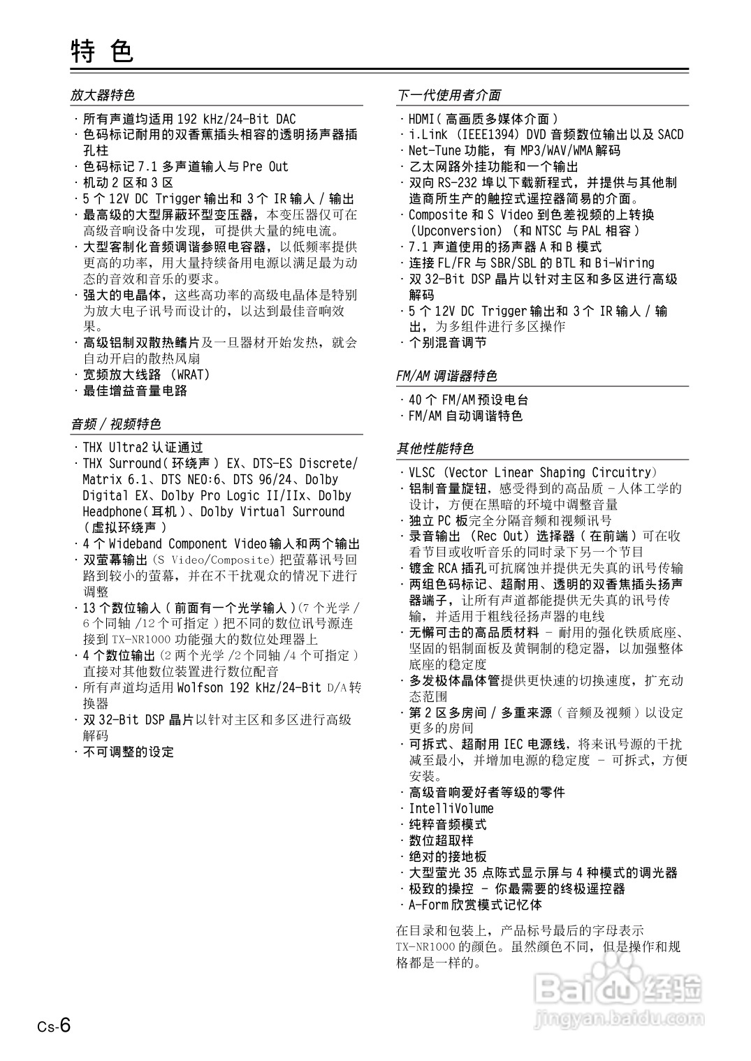 安桥AV接收机TX-NR1000型使用说明书:[1]