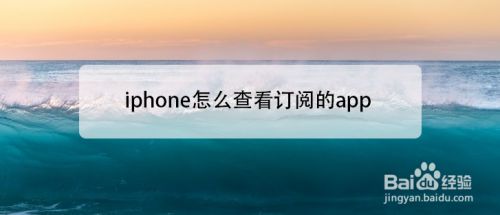 Iphone怎么查看订阅的app 百度经验 Iphone怎么查看订阅的app 百度经验