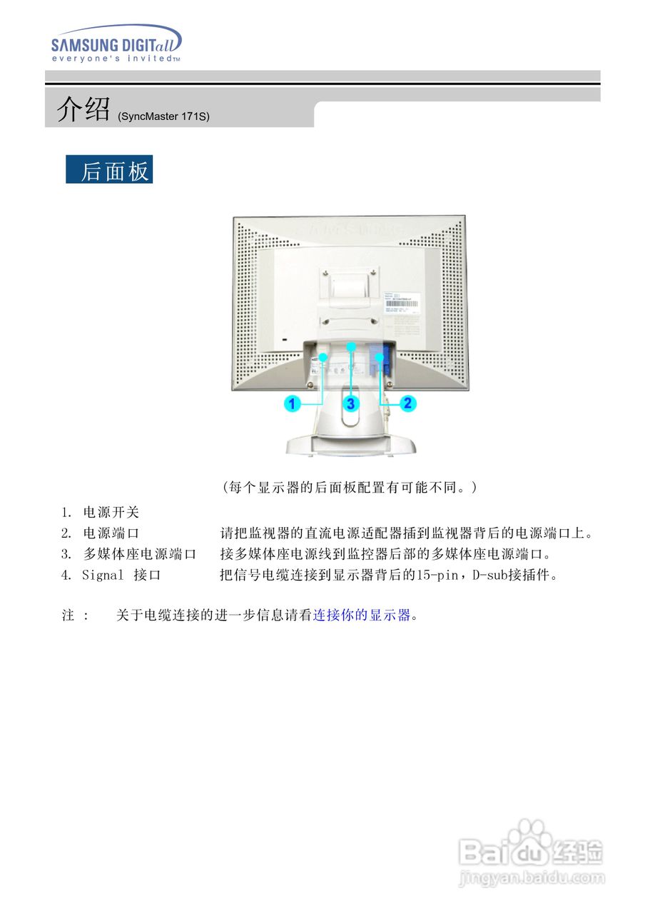 三星151N液晶显示器使用说明书:[4]
