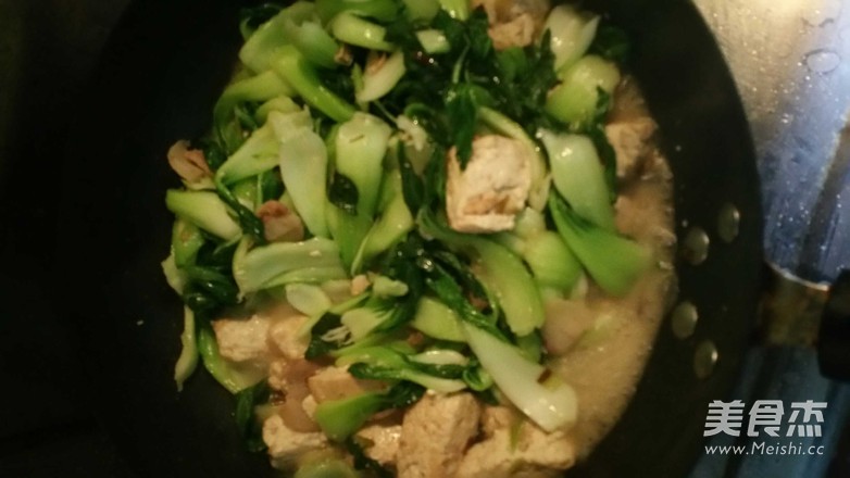 油菜炖豆腐的做法