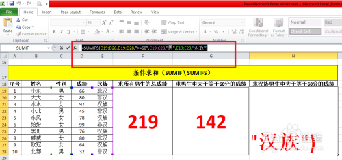 excel 中sumif 和sumifs 條件求和函數應用