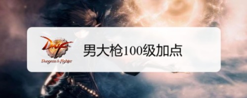 男大枪100级加点