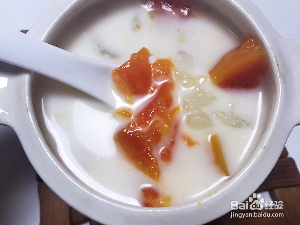 简单木瓜雪蛤怎么做