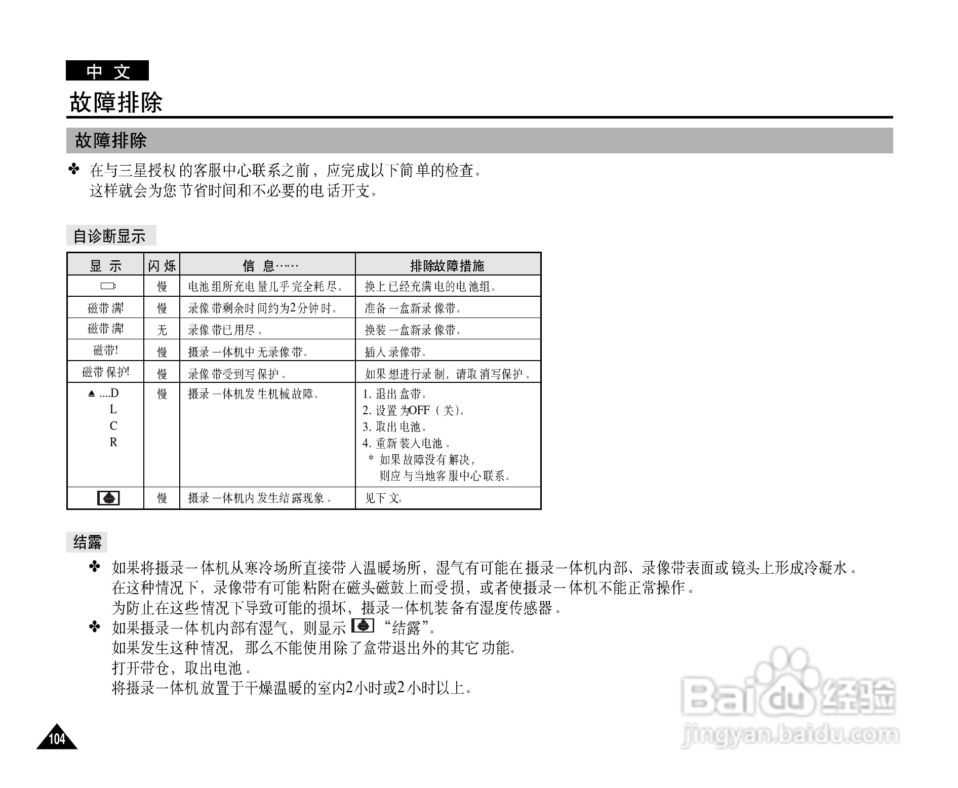 三星VP-D903(i)摄录一体机使用说明书:[11]