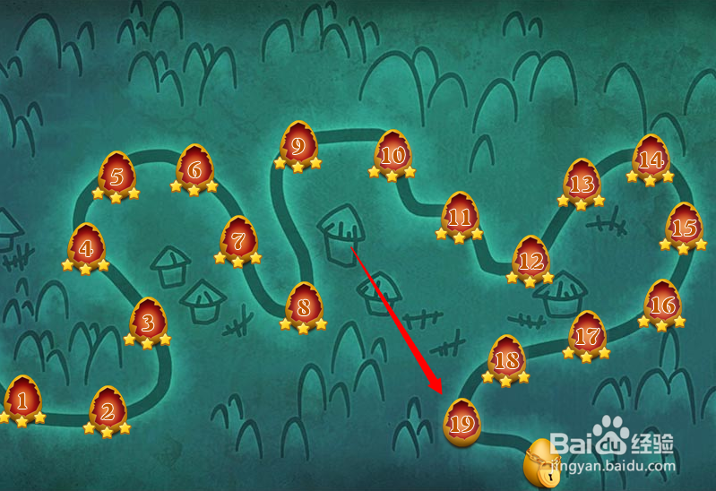 小游戏泡泡鸟历险记第19关