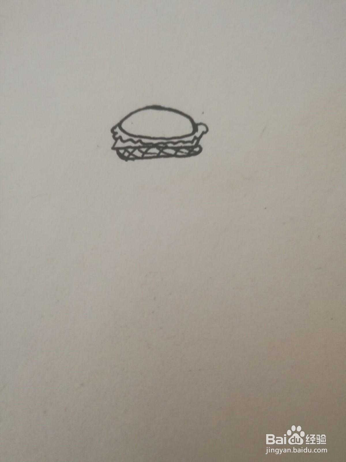 简笔画-汉堡怎么画