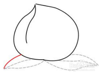 简笔画-如何画水果桃子，水蜜桃