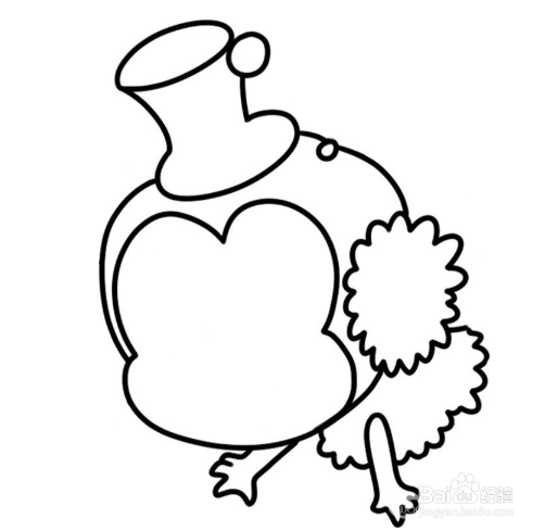 简笔画：长鼻子的小象和小蜜蜂绘画步骤