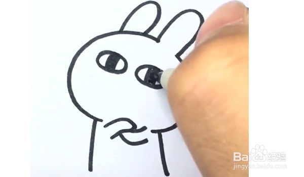生气的兔子简笔画怎么画