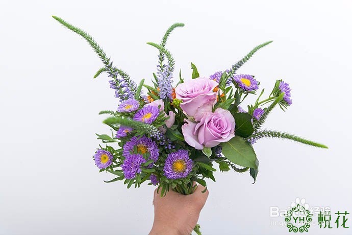 插花入门,野趣自然风花束插花图解