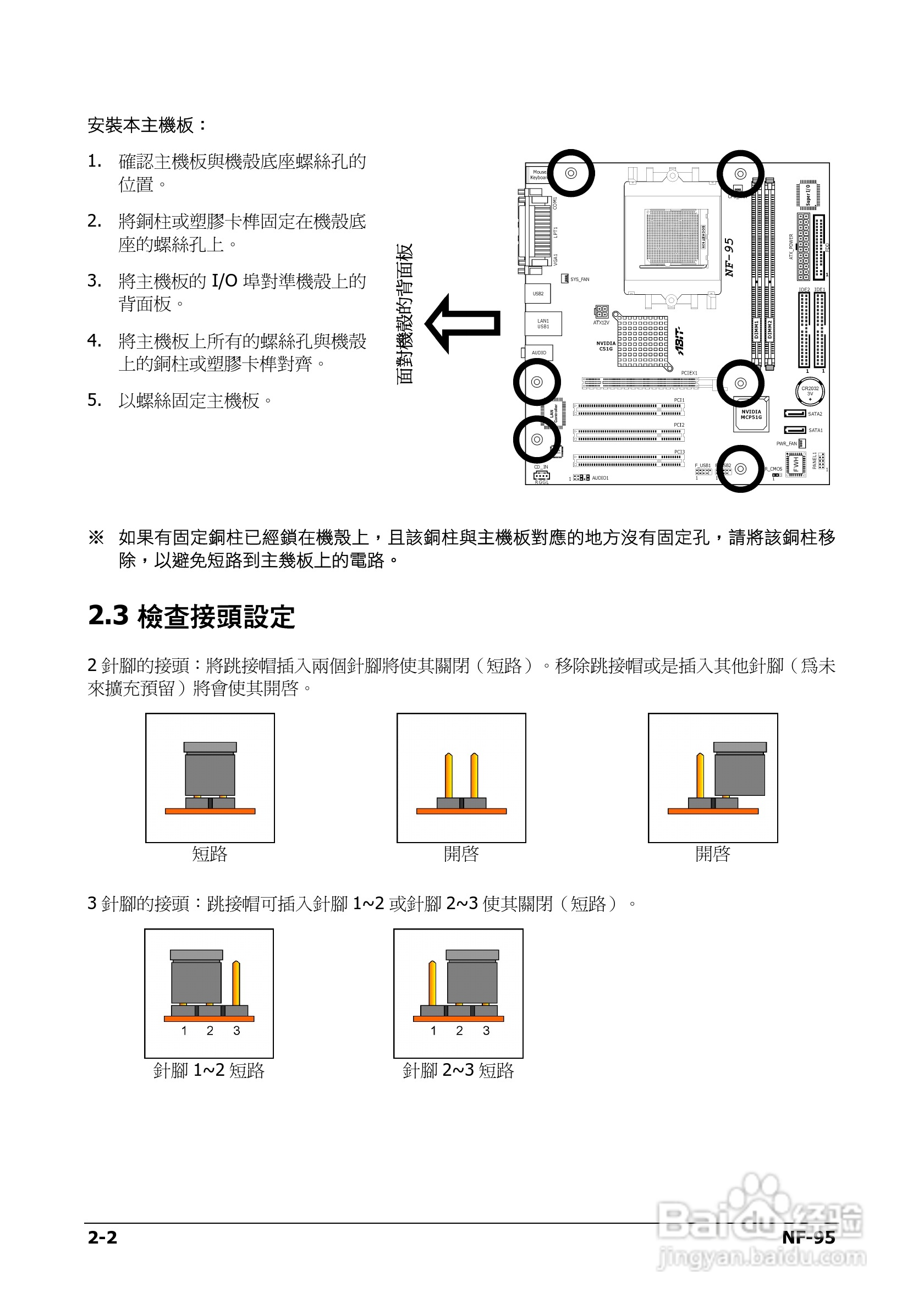 升技NF-95主板使用说明书:[1]