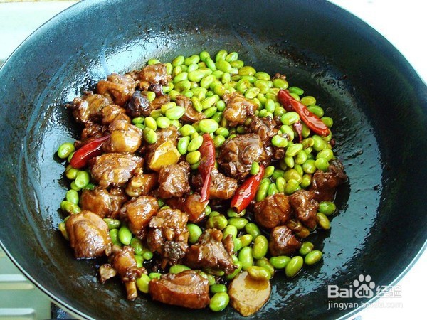 毛豆烧鸭的做法