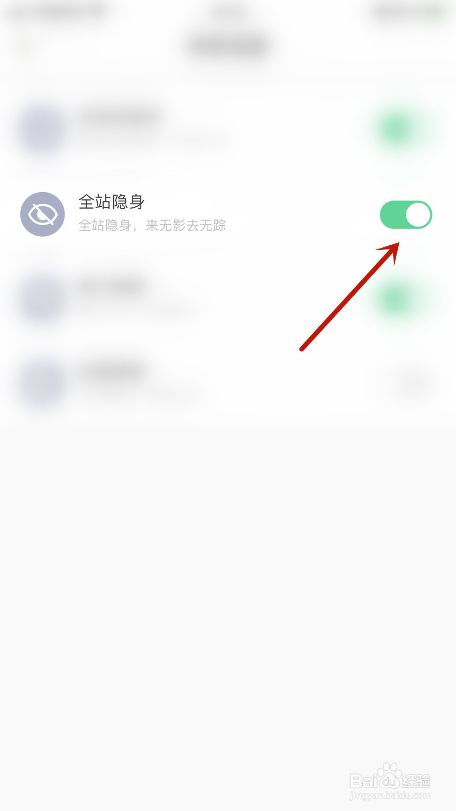 怎么启用求带全站隐身