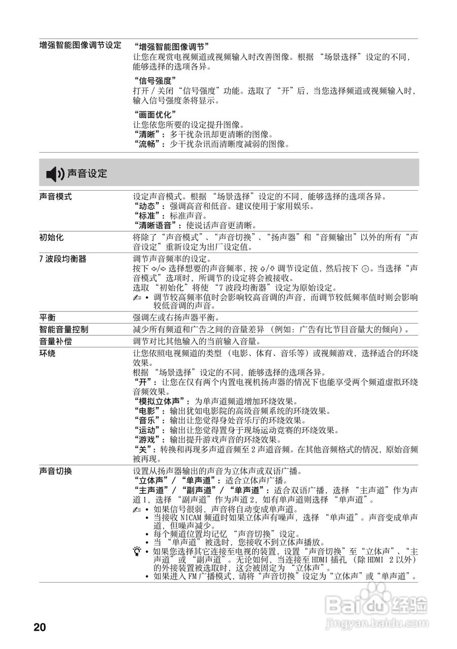 索尼KLV-40BX400(4172938111)型电视说明书:[2]